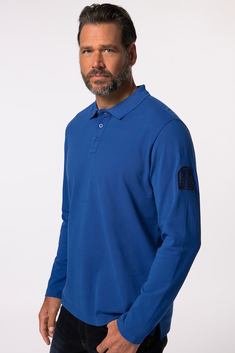 JP 1880 Poloshirt, Langarm, Piqué, Ärmelbadge, bis 8 XL