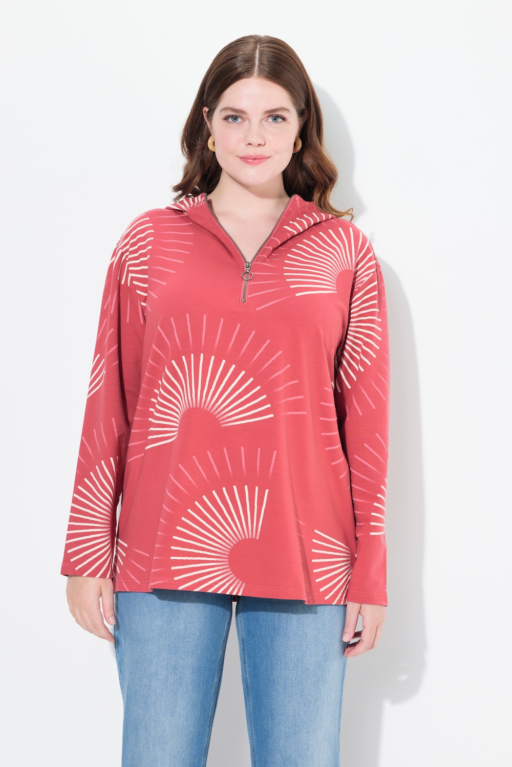 Große Größen Hoodie, Damen, braun, Größe: 42/44, Baumwolle, Ulla Popken