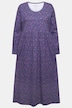 Graphic Print Long Sleeve Knit A-Line Dress