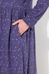 Graphic Print Long Sleeve Knit A-Line Dress