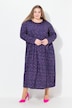 Graphic Print Long Sleeve Knit A-Line Dress