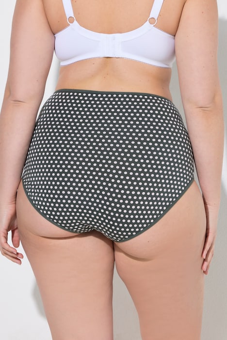 Maxislips, 5er-Pack, Punkte/einfarbig