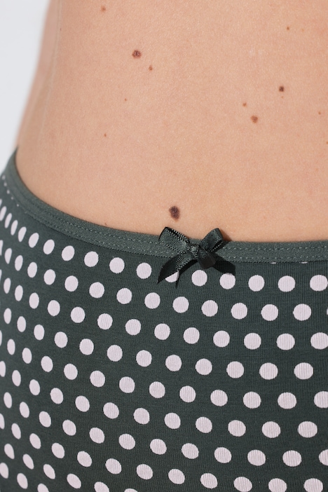 Maxislips, 5er-Pack, Punkte/einfarbig