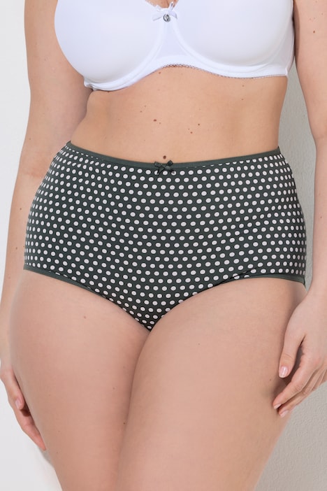 Maxislips, 5er-Pack, Punkte/einfarbig