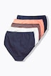 Maxislips, set van 5, stippen/effen