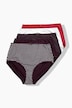 Maxislips, 5er-Pack, Punkte/einfarbig