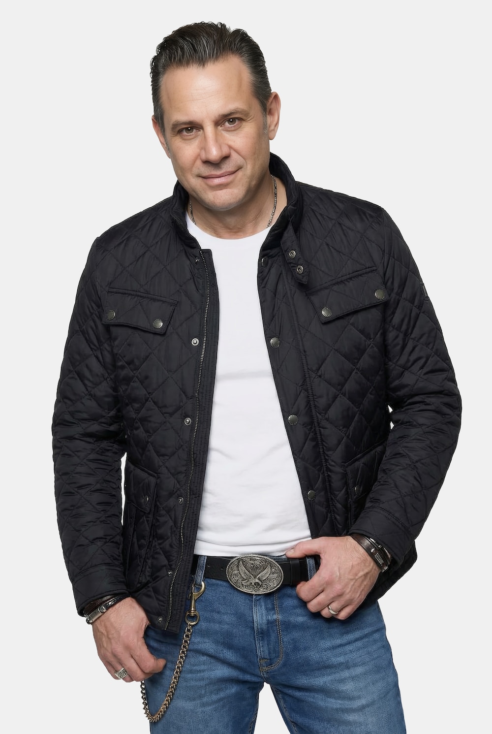 JP1880 Steppjacke, Stehkragen, viele Taschen, bis 8 XL