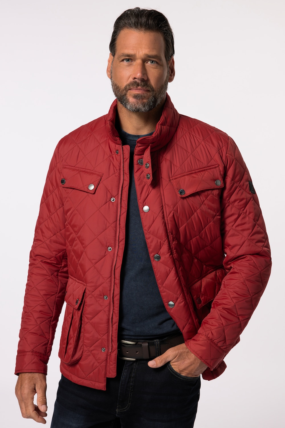 Große Größen Steppjacke, Herren, rot, Größe: 7XL, Polyester/Synthetische Fasern, JP1880