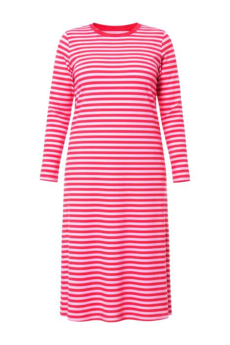 Maxi šaty, A střih, pruhovaný žerzej, dlouhé rukávy