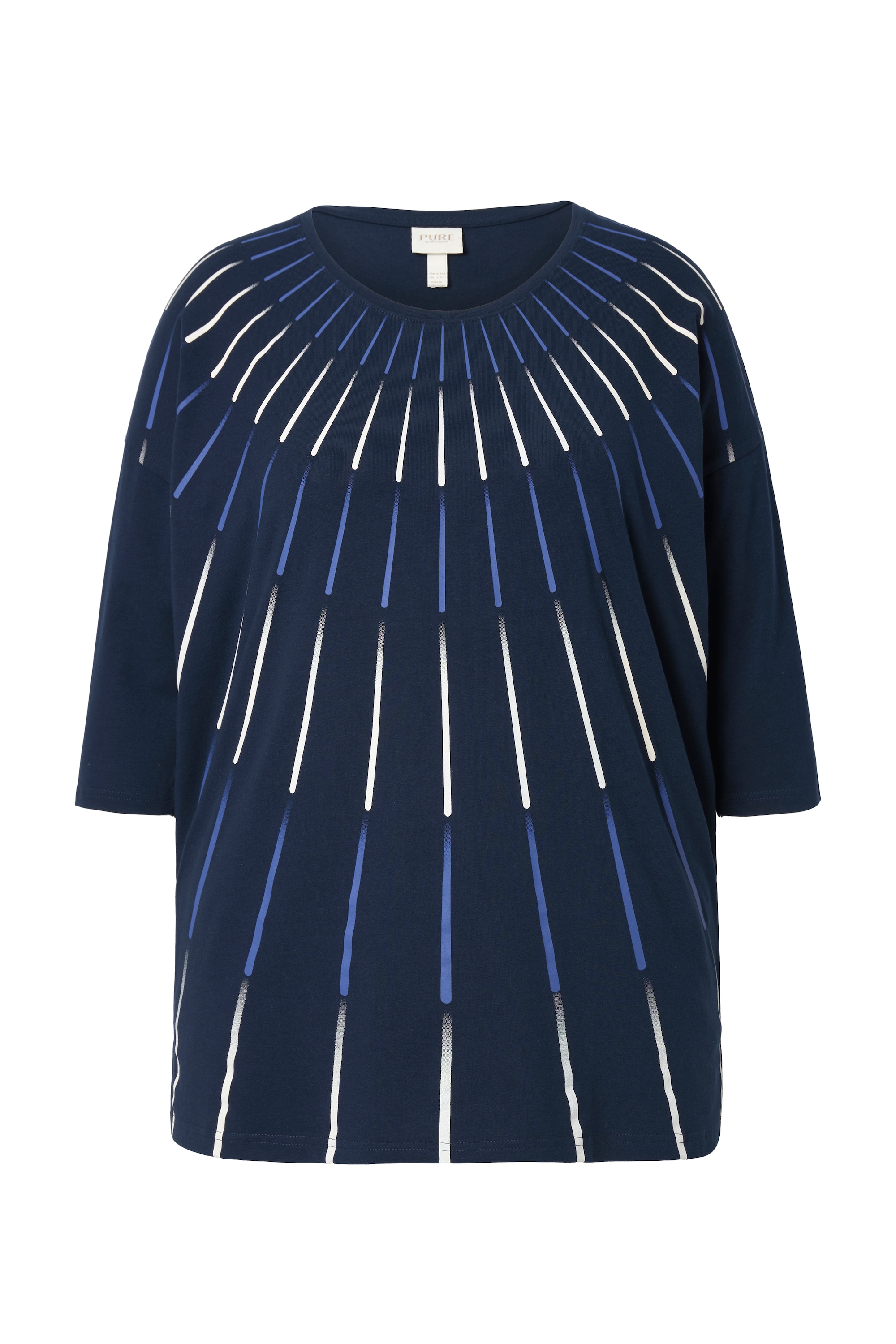 Ulla Popken Damen große Größen Shirt Oversized Rundhals 3 4 Arm