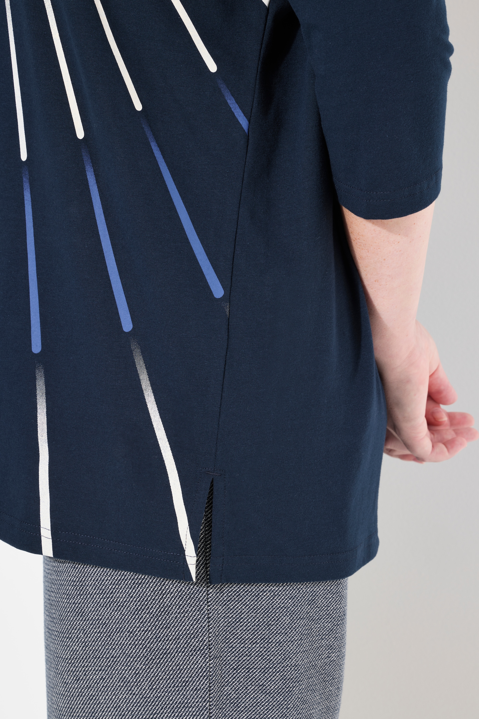 Ulla Popken Damen große Größen Shirt Oversized Rundhals 3 4 Arm