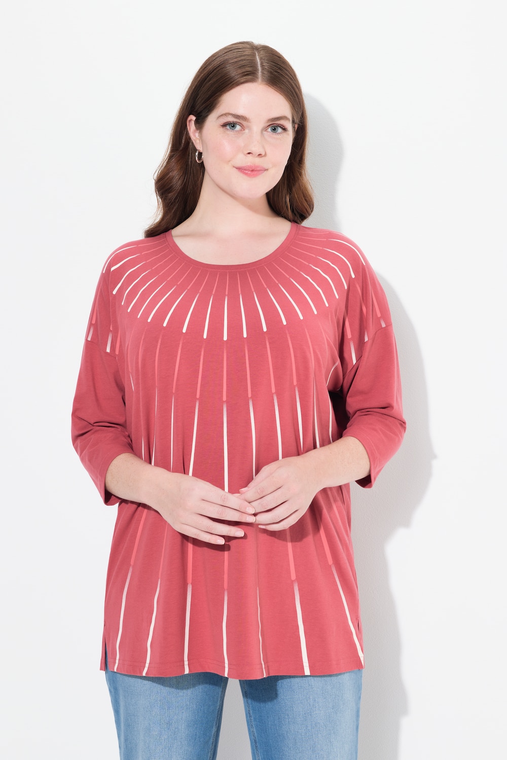 Große Größen Shirt, Damen, braun, Größe: 42/44, Baumwolle, Ulla Popken