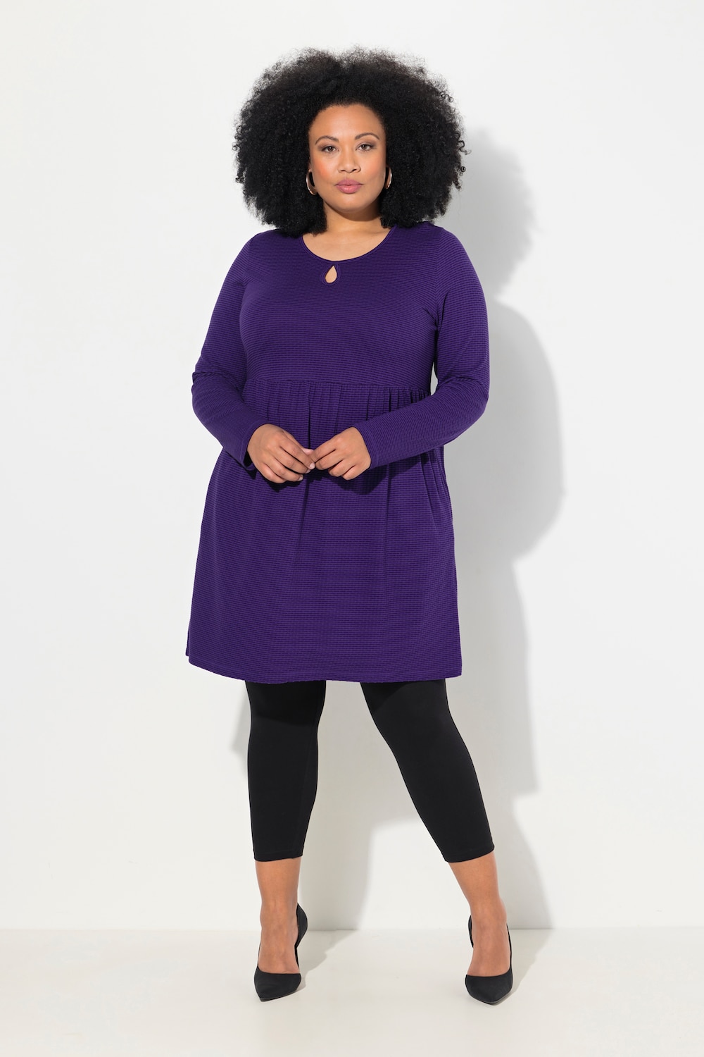 Große Größen Longshirt, Damen, lila, Größe: 46/48, Baumwolle/Viskose, Ulla Popken