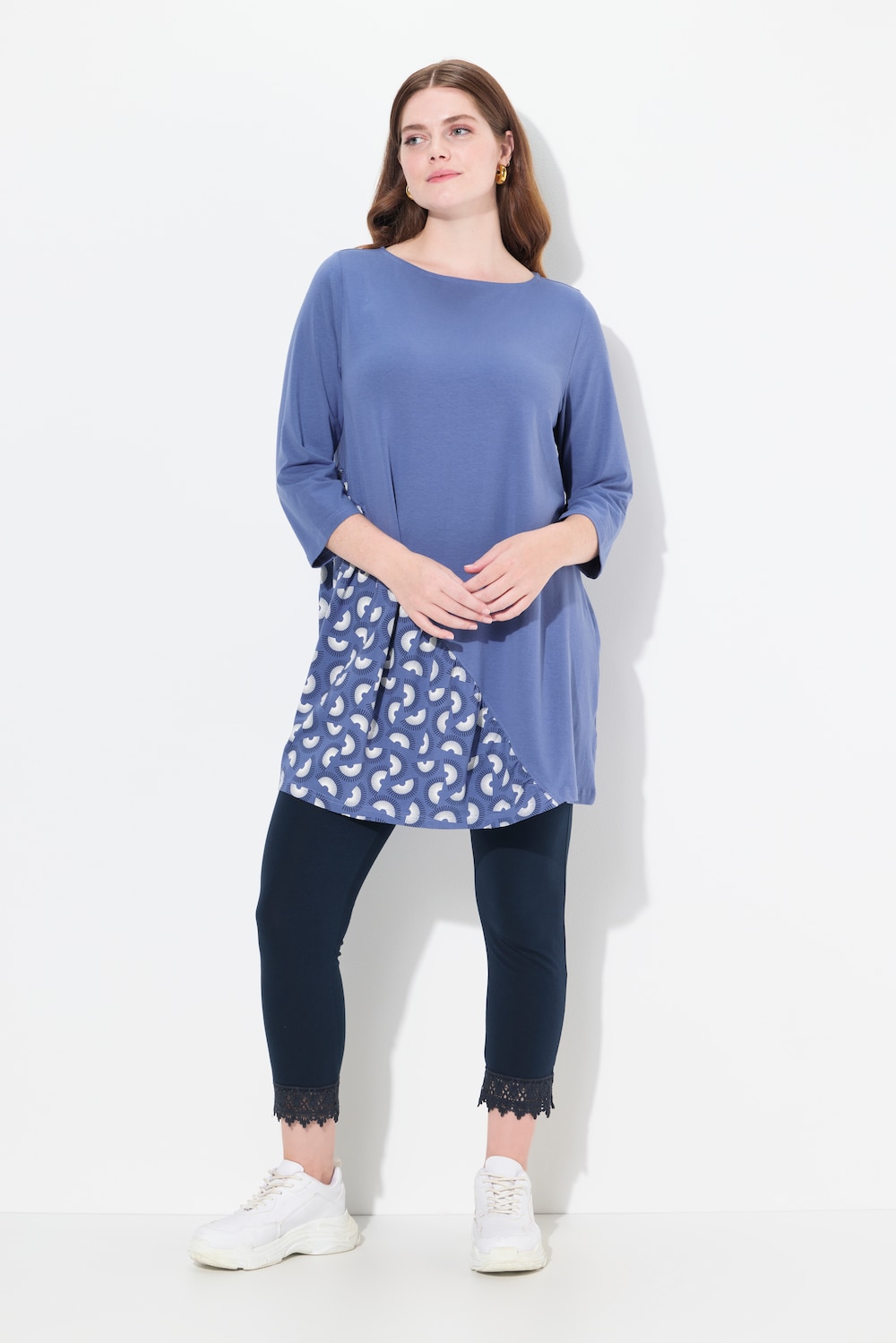 Große Größen Shirt, Damen, blau, Größe: 50/52, Baumwolle, Ulla Popken