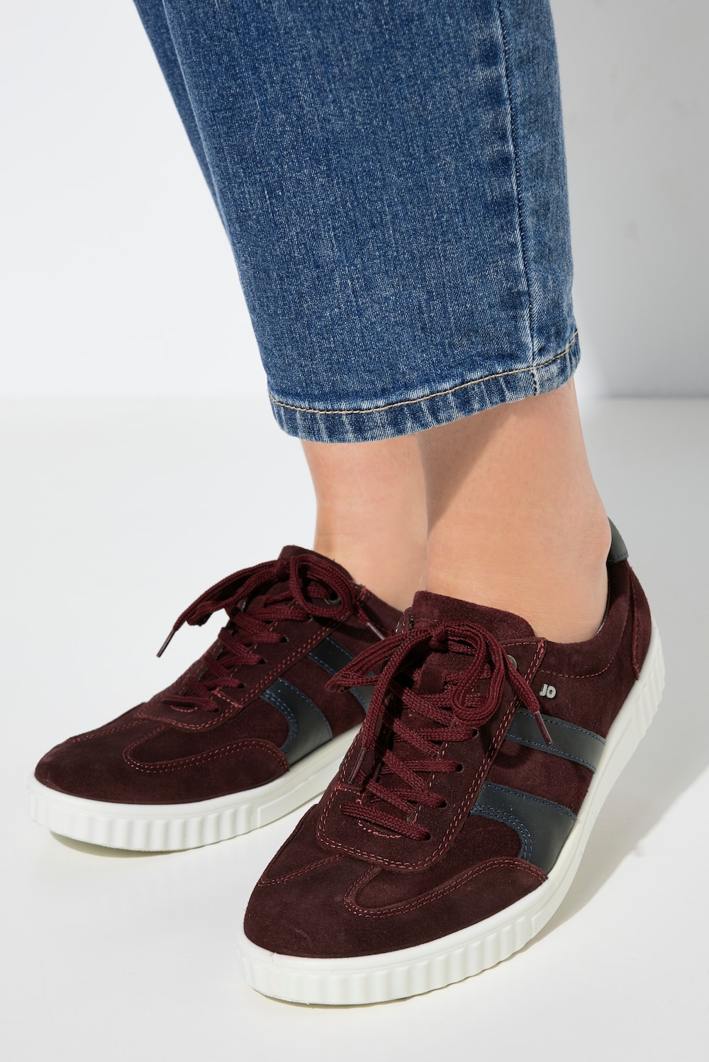 JOMOS leren sneakers, leermix, wijdte H