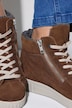 Jomos Leder-Sneaker, Zipper, Fleecefutter, Weite H