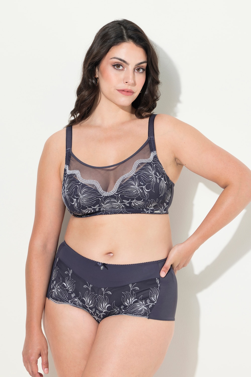 Große Größen TRUYOU Bralette, Damen, grau, Größe: 85B, Polyester/Synthetische Fasern, Ulla Popken