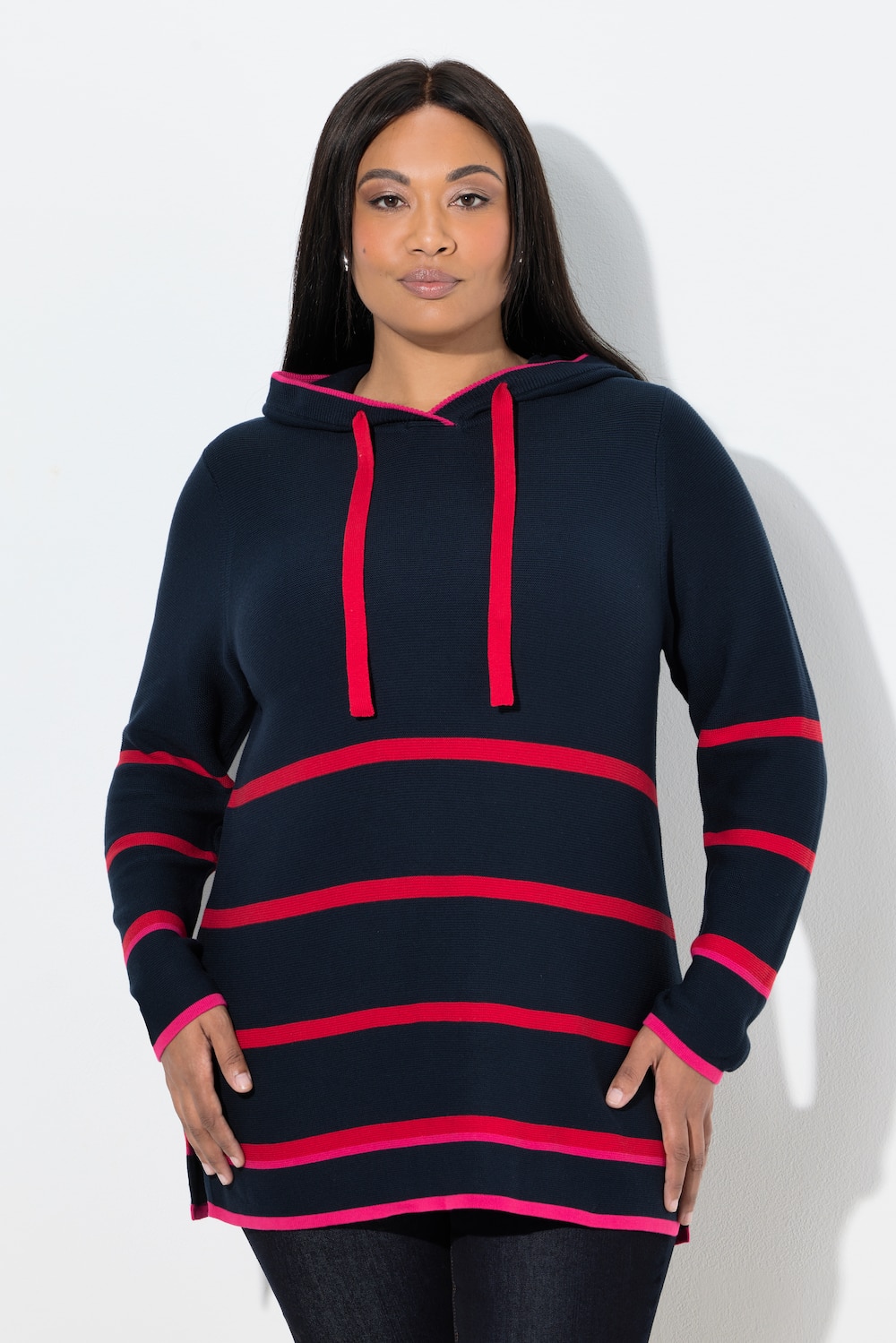 Große Größen Pullover, Damen, blau, Größe: 62/64, Baumwolle/Synthetische Fasern, Ulla Popken