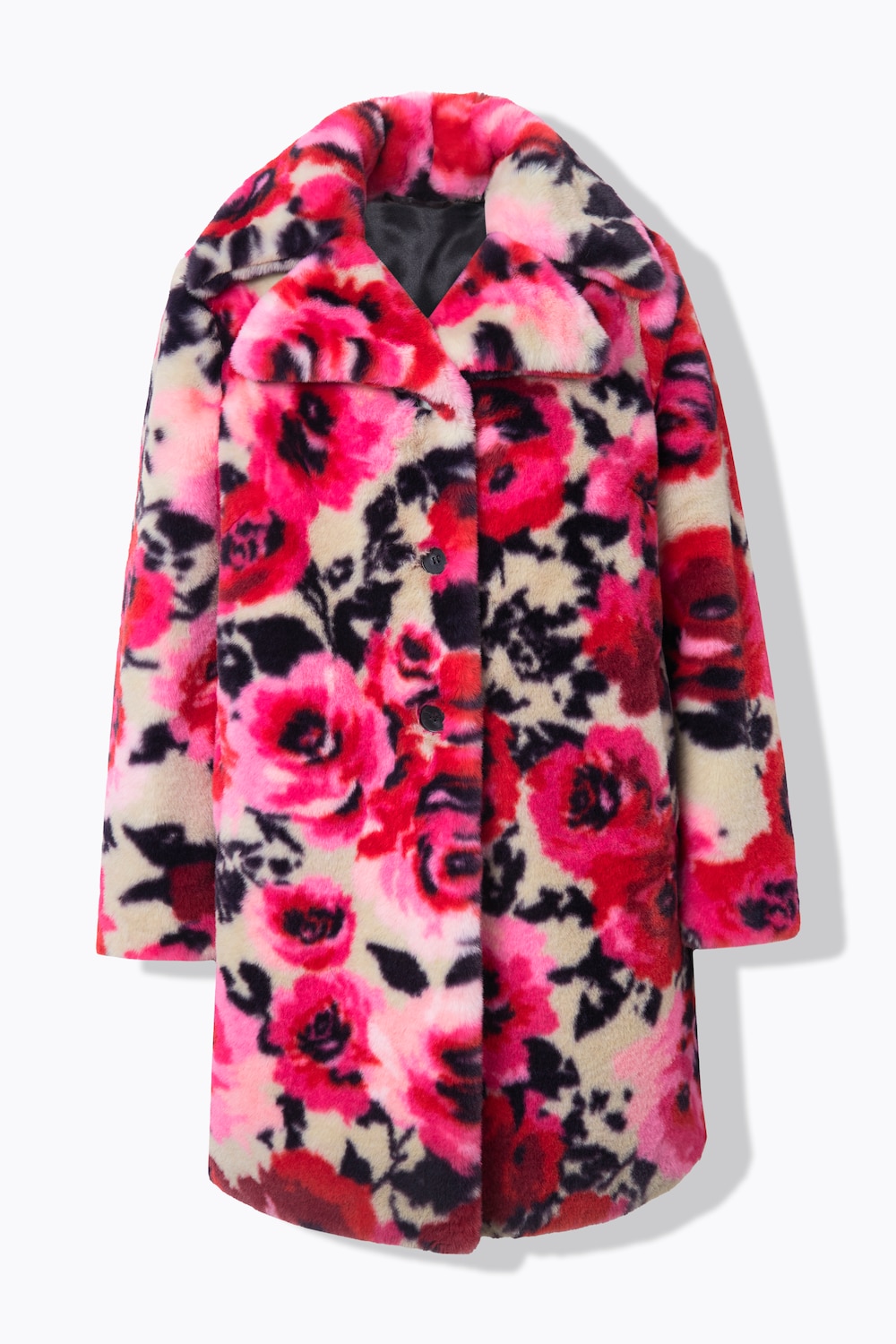 Stora storlekar Plyschkappa, Dam, beige, storlek: 46, Polyester, Mia Moda