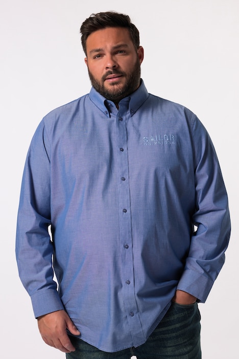 Men+ overhemd, lange mouwen, buttondown-kraag, Comfort Fit, tot 8XL