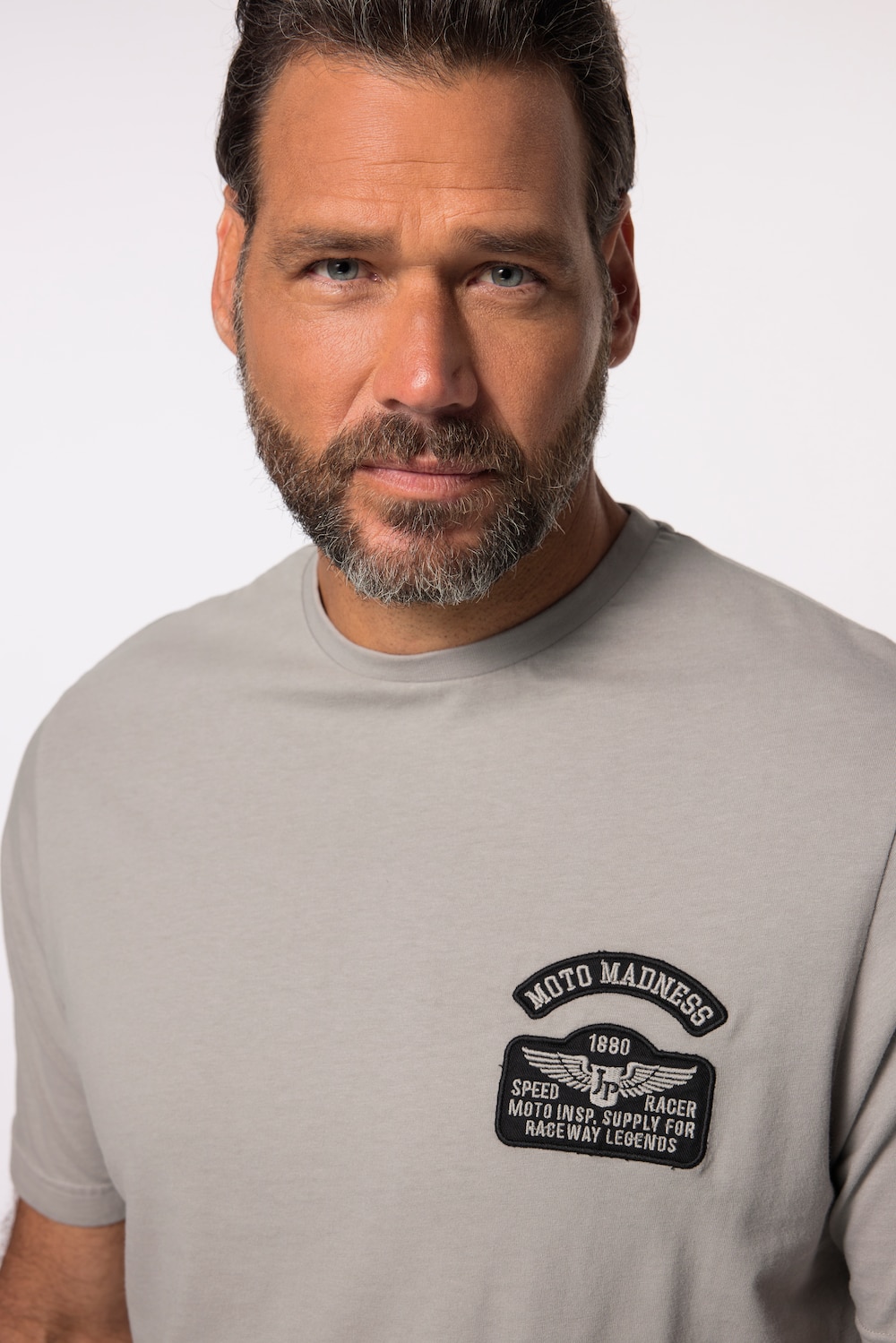 Stora storlekar T-shirt, Her, grå, storlek: 7XL, Bomull, JP1880