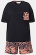Schlafanzug, Zweiteiler, Animal-Print