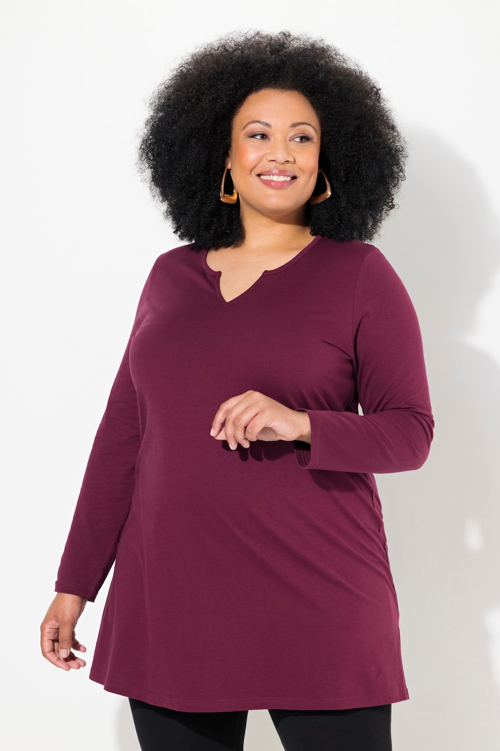 Große Größen Longshirt, Damen, rot, Größe: 42/44, Baumwolle, Ulla Popken