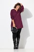 Longshirt, A-Linie, Tunika-Ausschnitt, Langarm