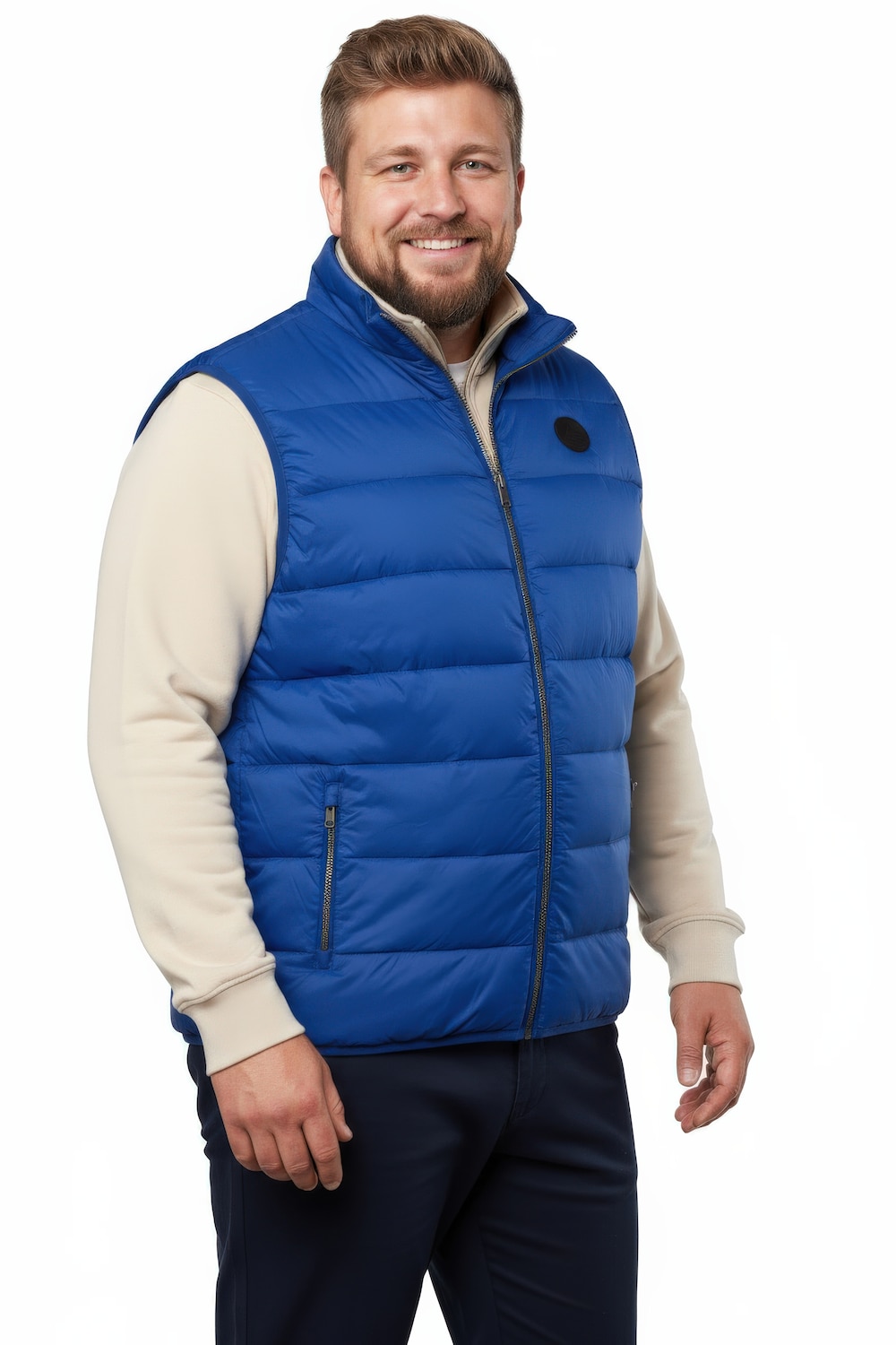 Stora storlekar Quiltad väst, Her, turkos, storlek: 64/66, Polyester/Syntetfibrer, Boston Park