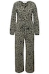 Plisovaný overal, leopardí vzor, široké nohavice