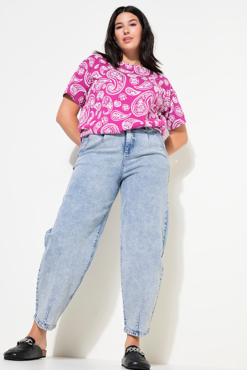 Große Größen Ballon-Jeans, Damen, blau, Größe: 48, Baumwolle/Polyester, Studio Untold