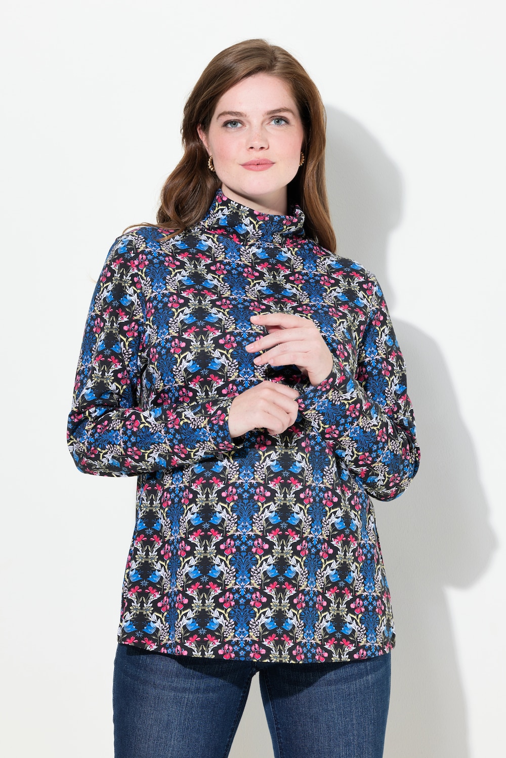 Große Größen Shirtrolli, Damen, schwarz, Größe: 42/44, Baumwolle, Ulla Popken