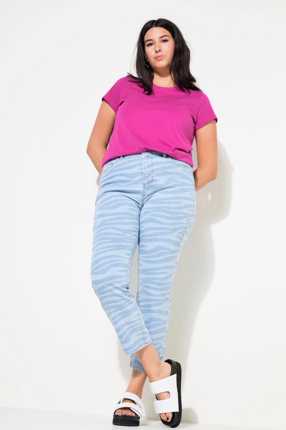 Große Größen Mom-Jeans, Damen, blau, Größe: 48, Baumwolle, Studio Untold