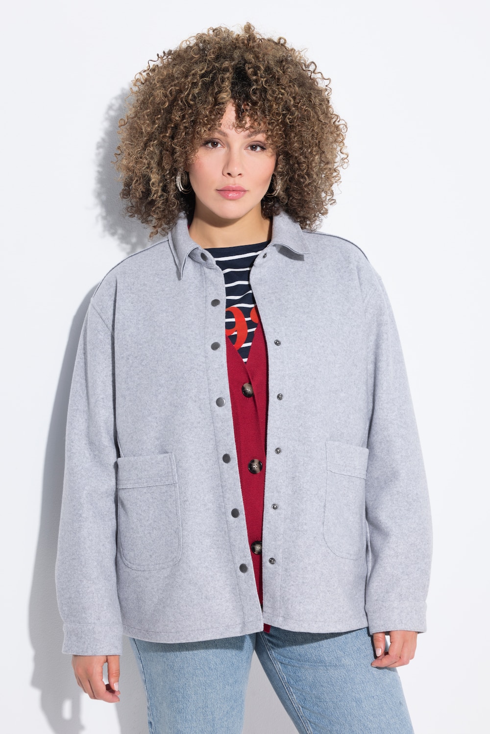 Shaket, Oversized, Hemdkragen, Langarm