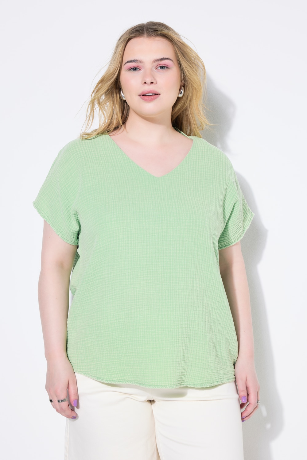 Große Größen Blusenshirt, Damen, grün, Größe: 42/44, Baumwolle, Studio Untold