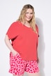 Skjorte, oversized, musselin, V-hals