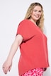 Skjorte, oversized, musselin, V-hals