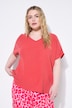 Skjorte, oversized, musselin, V-hals