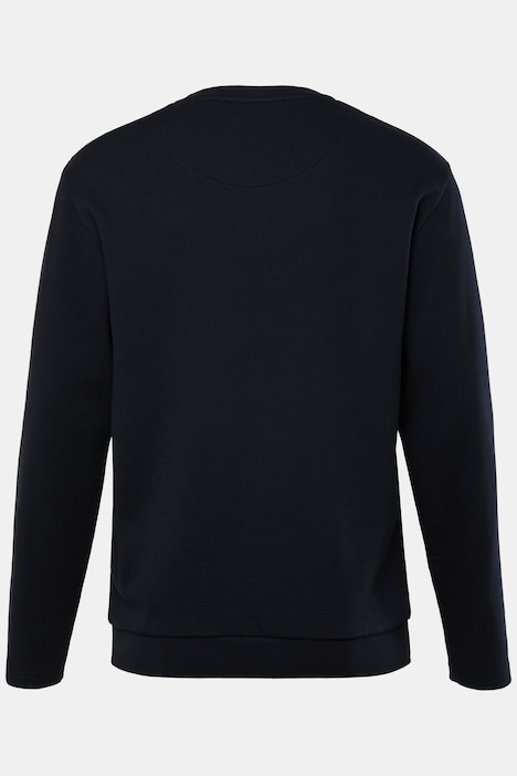 Men+ Langarmshirt, Waffelstruktur, Bauchfit, Rundhals, bis 8 XL