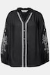 Bluse, Loose Shape, Stickereien,