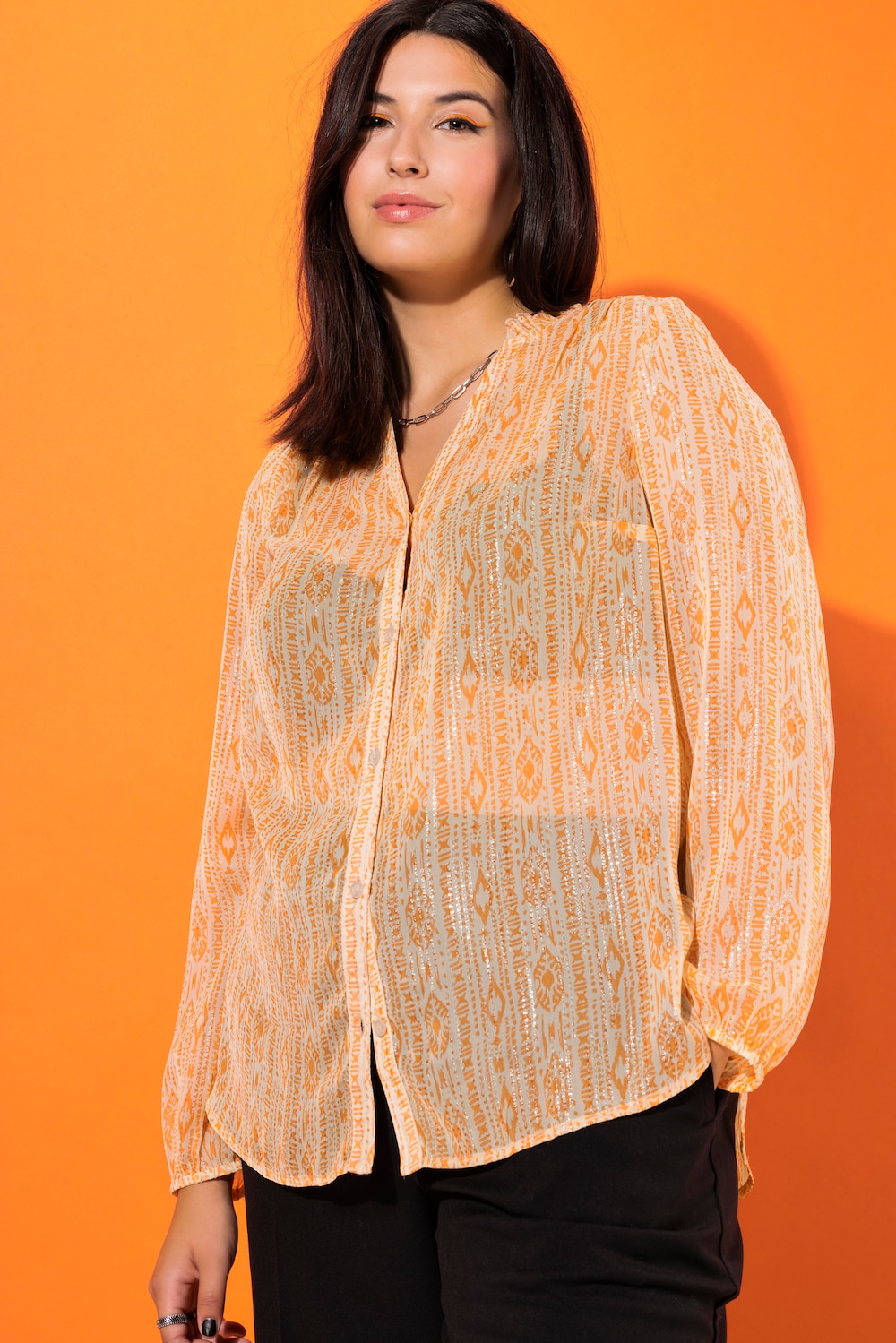 Große Größen Bluse, Damen, orange, Größe: 58/60, Polyester, Studio Untold