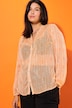 Bluse, Chiffon mit Print, Ballon-Langarm