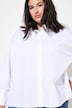 Hemdbluse, oversized, Strass, Langarm