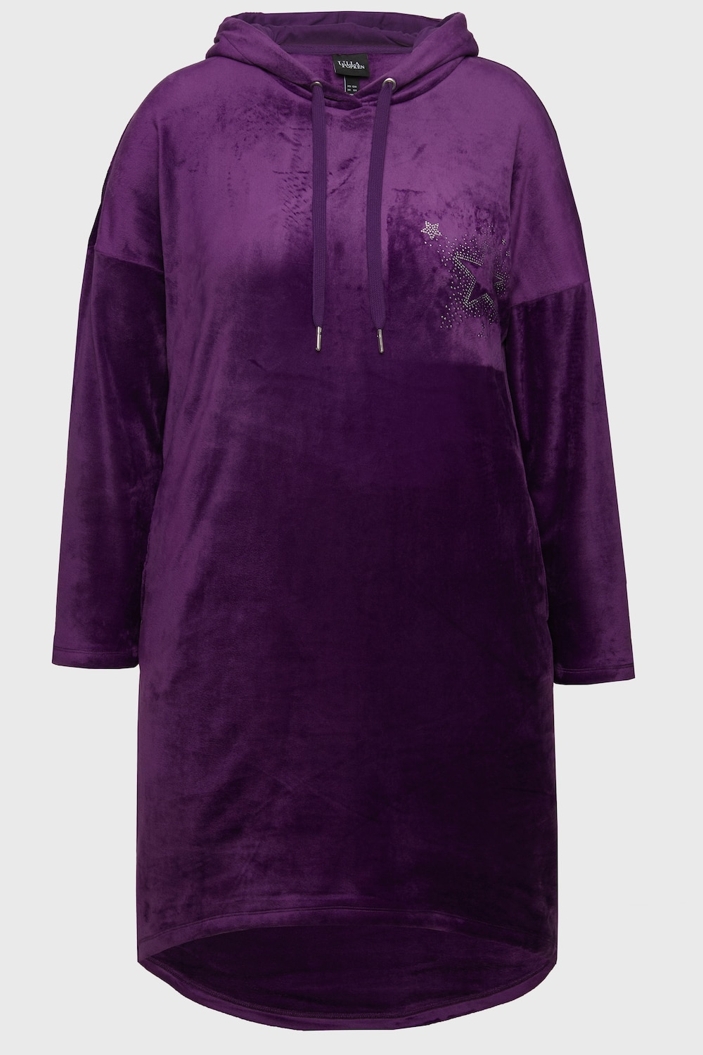 Stora storlekar Loungewear-plyschklänning, Dam, lila, storlek: 54/56, Polyester, Ulla Popken