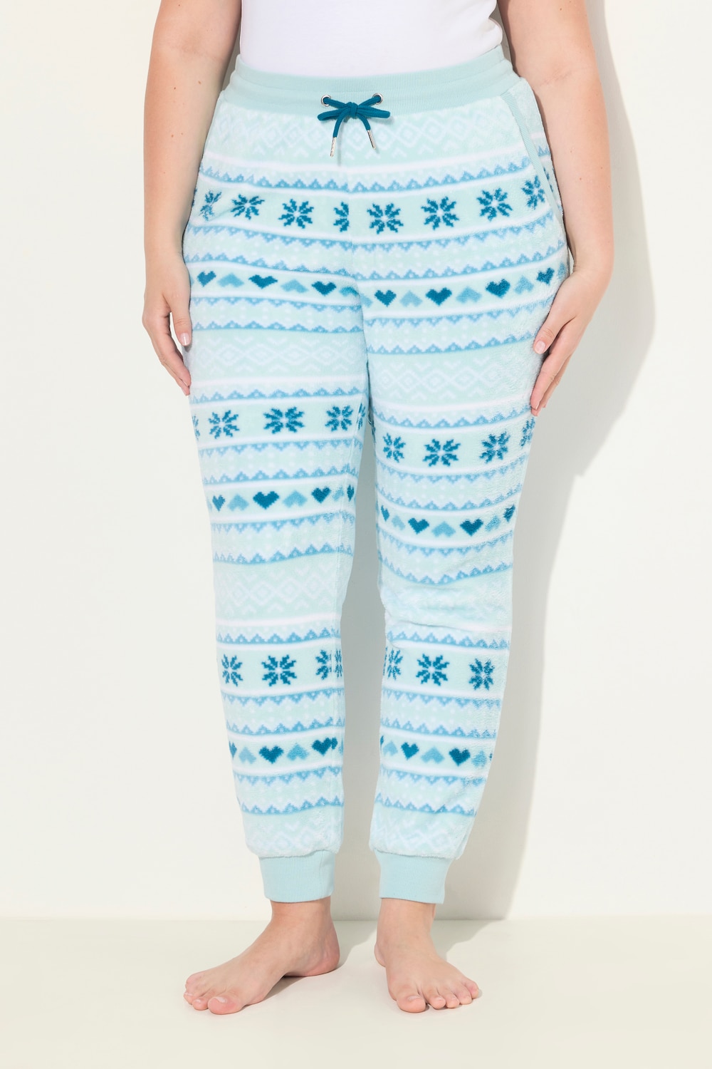 Große Größen Homewear-Hose, Damen, türkis, Größe: 50/52, Ulla Popken