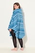 Homewear-poncho, Noors, pluche, kraag, gerecycled