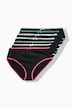 Midislips, 7er-Pack, farbige Einfassungen