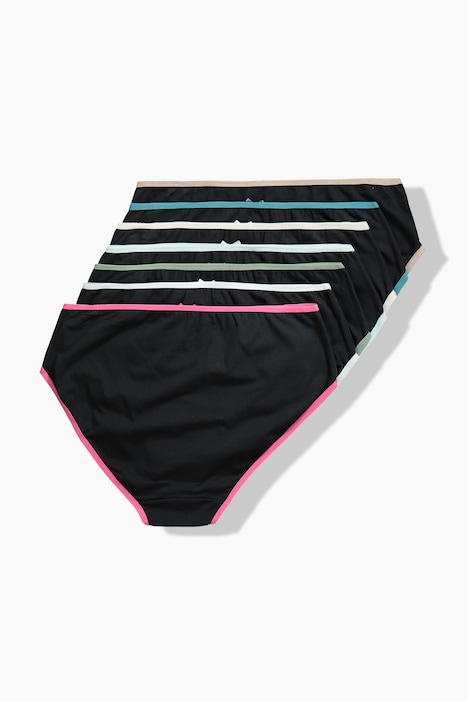 Midislips, 7er-Pack, farbige Einfassungen
