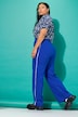 Pantalon, hoge taille, biezen aan de zijkanten