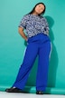 Pantalon, hoge taille, biezen aan de zijkanten